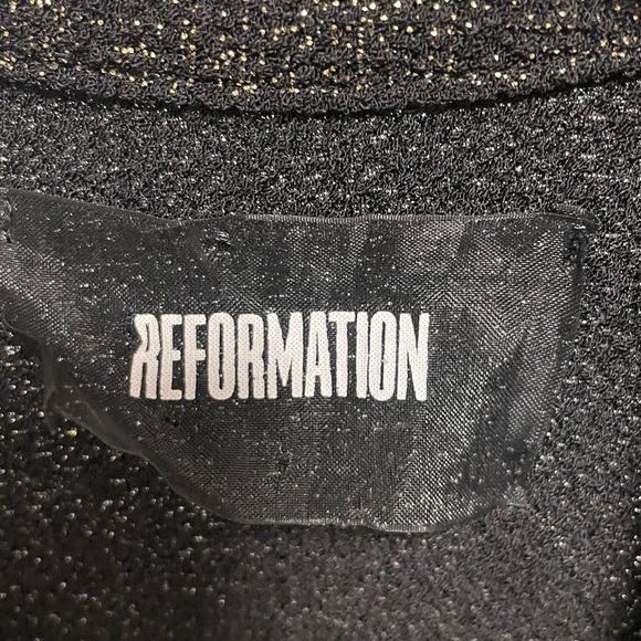 Reformation Black and Gold Textured Top - Picture 4 of 5